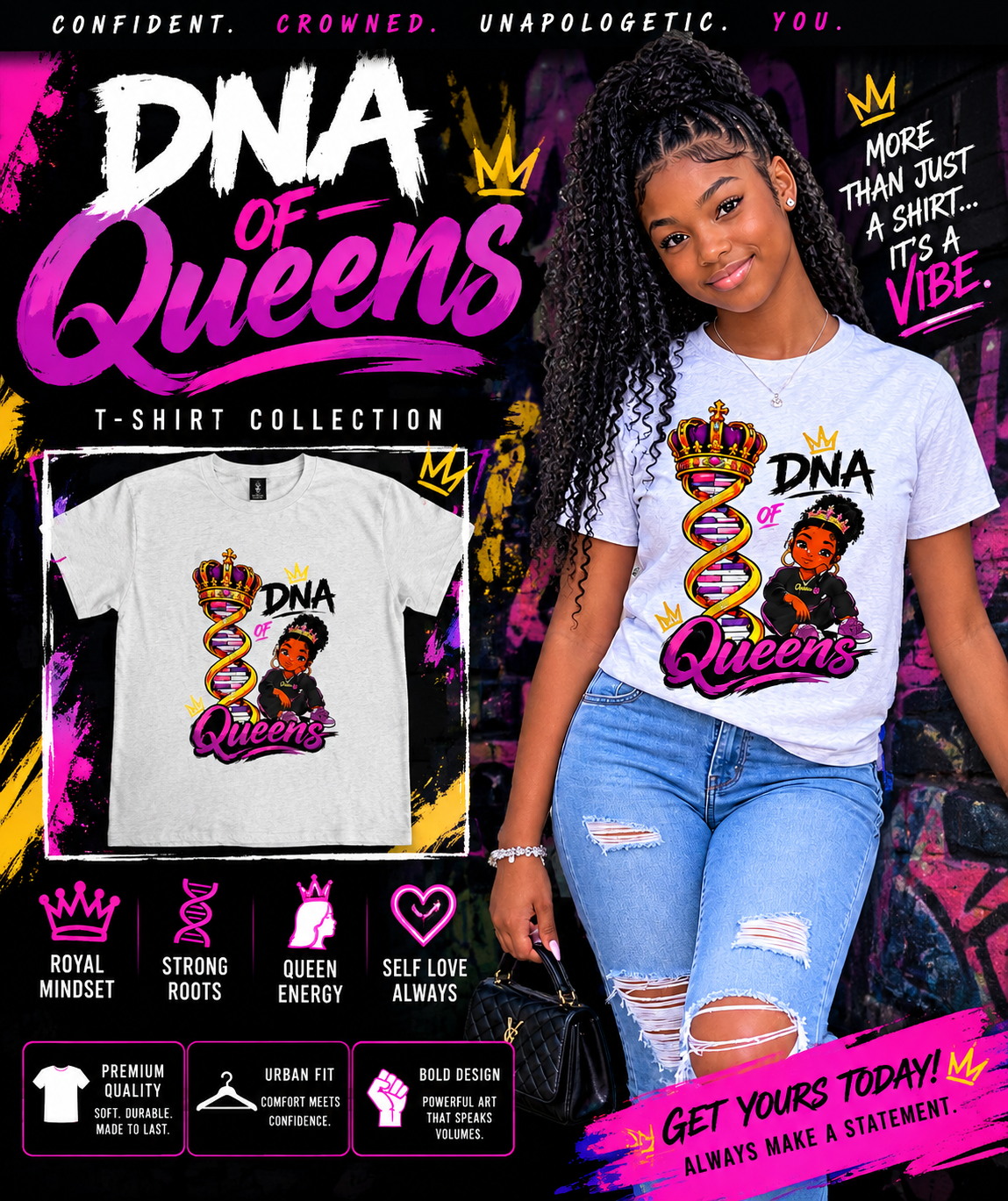 Motto Company Clothing DNA of Queens Tee
