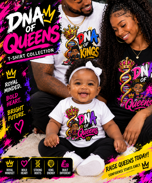 Motto Company Clothing DNA of Queens Pink, White & Purple Tee